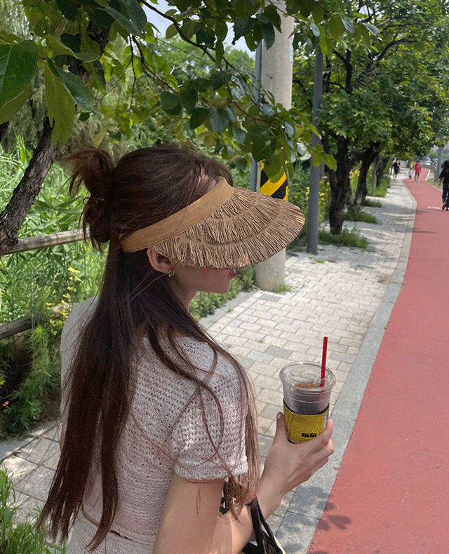 [2color] 알포인트 라탄 썬캡 햇여성의류,원피스              